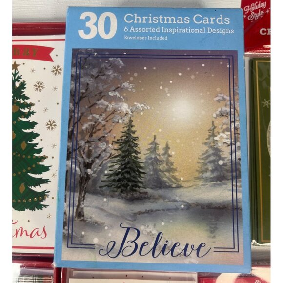 Assorted Christmas Cards With Envelopes New Holiday - Picture 6 of 7